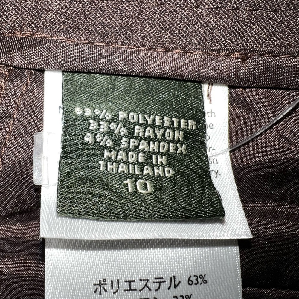 Eddie Bauer Blakely Fit Chocolate Brown Pants Size 10 New With Tags - Picture 8 of 8
